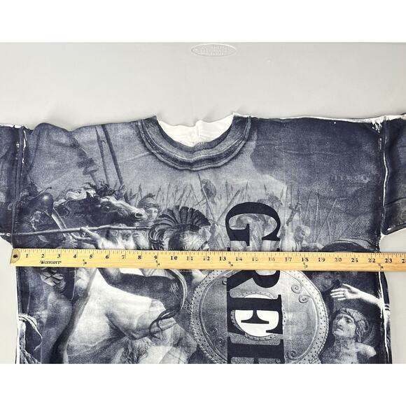 Greece T Shirt Adult XL Greek Spartans Soldier Art Graphic All Over Print Tee - Picture 7 of 10